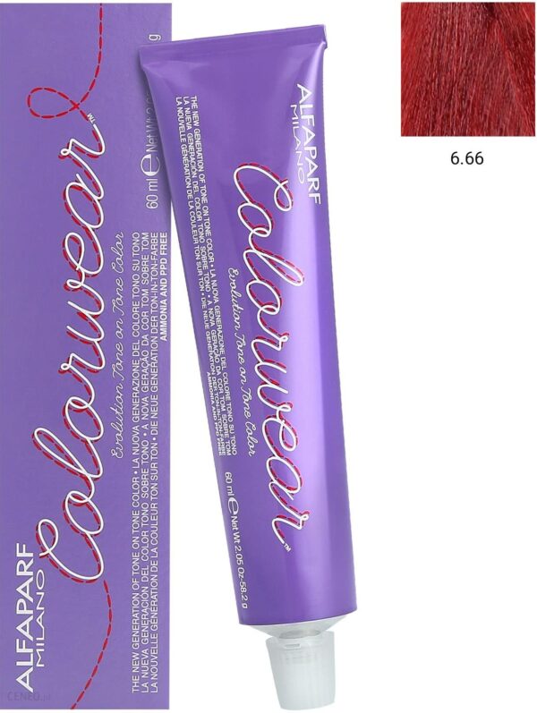 Alfaparf Color Wear Krem Koloryzujący Bez Amoniaku 6.66 60Ml