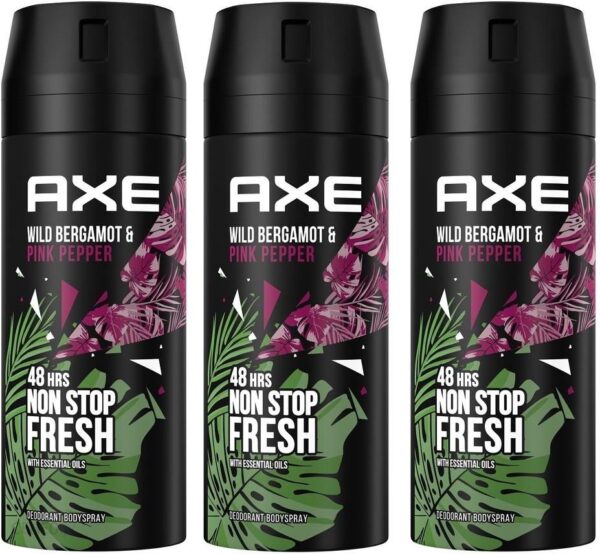 Axe Dezodorant W Aerozolu Wild Bergamot 3 X 150Ml