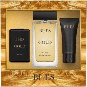 Bi-es Gold for Man Komplet woda toaletowa 100ml + parfum 15ml + żel pod prysznic 50ml