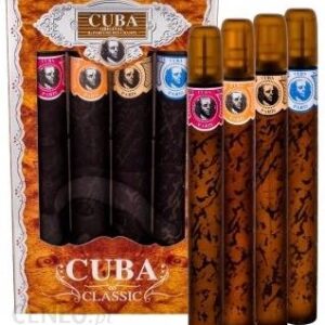 Cuba zestaw Cuba Gold woda toaletowa 35ml + Cuba Red woda toaletowa 35ml + Cuba Blue woda toaletowa 35ml + Cuba Orange woda toale