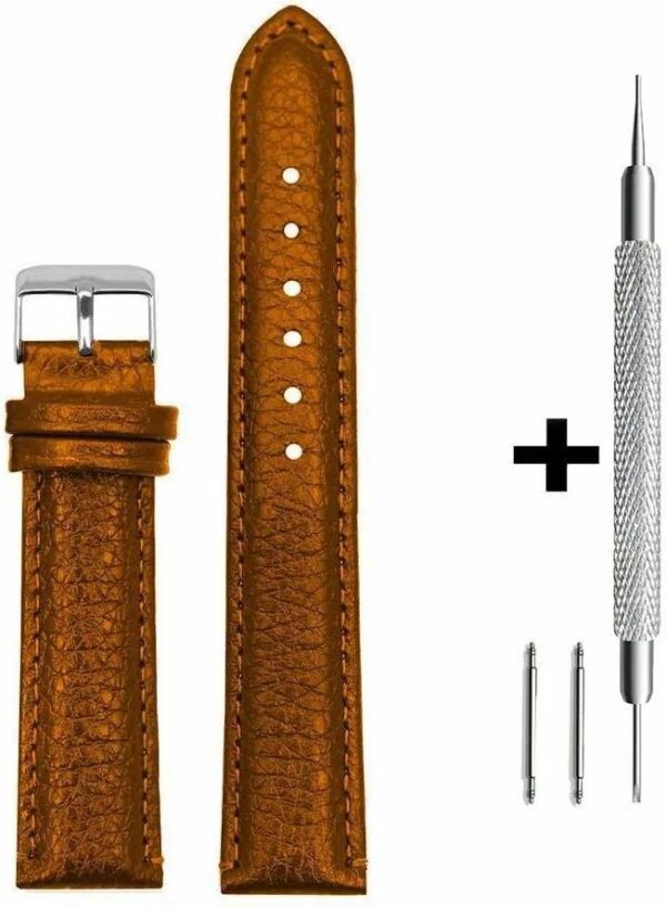 Diloy Brązowy pasek 22 mm skórzany P205.22.08 + dwa teleskopy i narzędzie