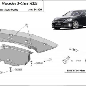 DOLNA OSŁONA SILNIKA MERCEDES S-KLASA W221 2005-13