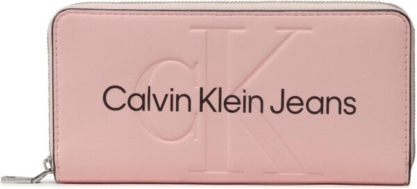 Duży Portfel Damski CALVIN KLEIN JEANS - Sculpted Mono Zip Around Mono K60K607634 TFG