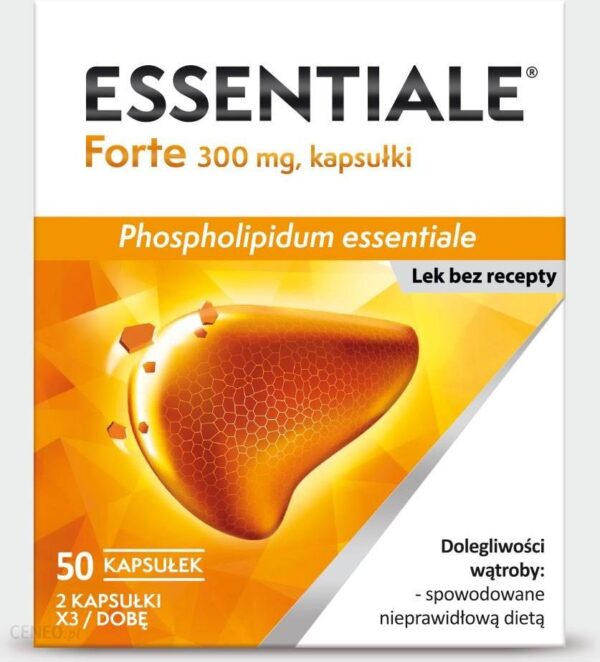 Essentiale Forte na wątrobę 300mg 50 kaps.