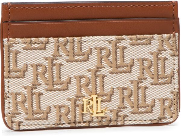 Etui na karty kredytowe LAUREN RALPH LAUREN - Slim Card 432867169001 Khaki/Tan