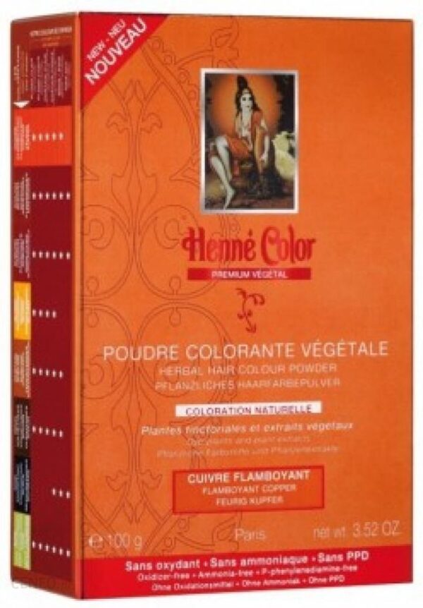 Henné Color Roślinna Farba Do Włosów Premium Végétal 100G Miedź