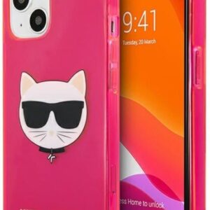 Karl Lagerfeld Choupette Head - Etui iPhone 13 (fluo różowy)