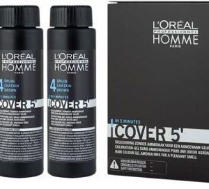 L'Oreal Professionnel L’Oreal Homme Cover 5' Nr 4 Żel Do Koloryzacji Włosów Dla Mężczyzn Brąz 3X50ml