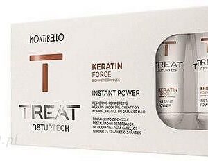 Montibello Naturtech Keratin Force Instant Power Ampułki Do Włosów Delikatnych I Zniszczonych 10 X 12 Ml