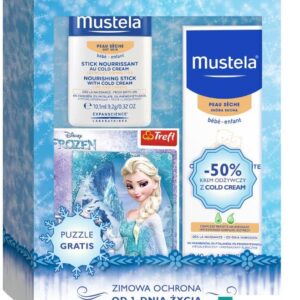 Mustela Bebe Zestaw Kraina Lodu Sztyft Ochronny Z Cold Cream 10Ml + Cold Cream Krem Odżywczy Do Twarzy 40Ml