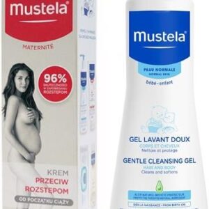 Mustela Maternite Krem Przeciw Rozstępom 150Ml + Delikatny Żel Do Mycia 200Ml