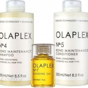 Olaplex Bond Maintenance zestaw odbudowujący szampon No. 4 odżywka No. 5 olejek No. 7