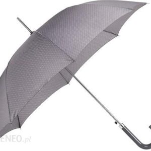 Parasol damski długi Blue Drop w białe kropki szary