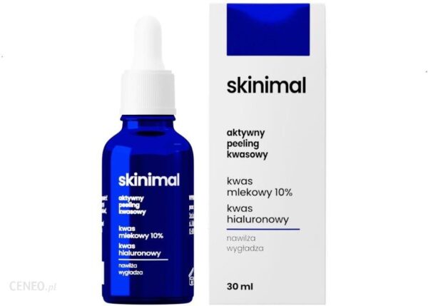 Skinimal Aktywny Peeling Kwasowy Kwas Mlekowy 10% Kwas Hialuronowy 30 Ml