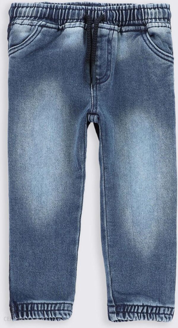 Spodnie jeansowe granatowe jogger z kieszeniami