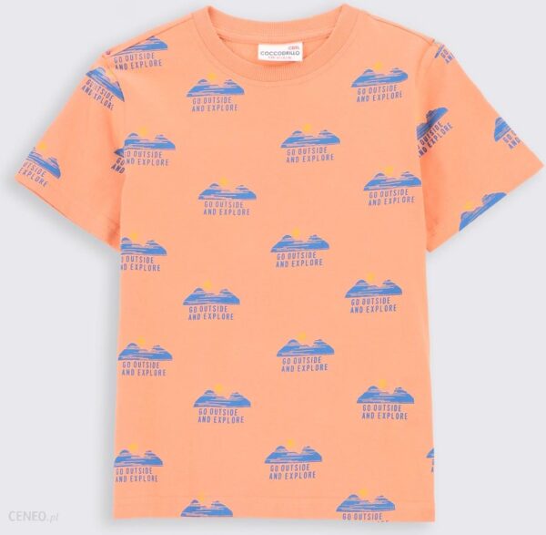 T-shirt z krótkim rękawem pomarańczowy z printem