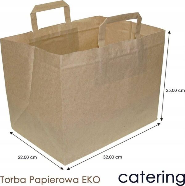 Torba papierowa EKO na CATERING 320x220x250 250szt