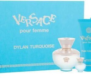 Versace Dylan Turquoise Zestaw Woda Toaletowa 100Ml + Woda Toaletowa 5Ml + Żel Pod Prysznic 100Ml + Żel Do Ciała 100Ml