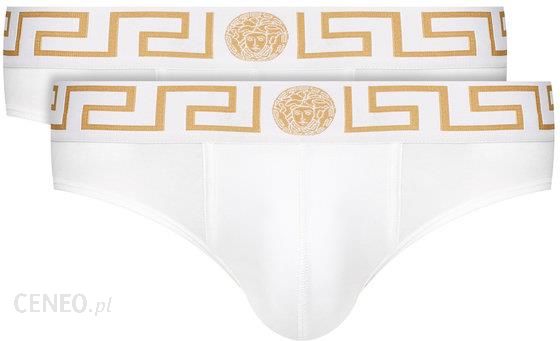 i-versace-komplet-2-par-slipow-greca-au10180-bialy Versace Komplet 2 par slipów Greca AU10180 Biały