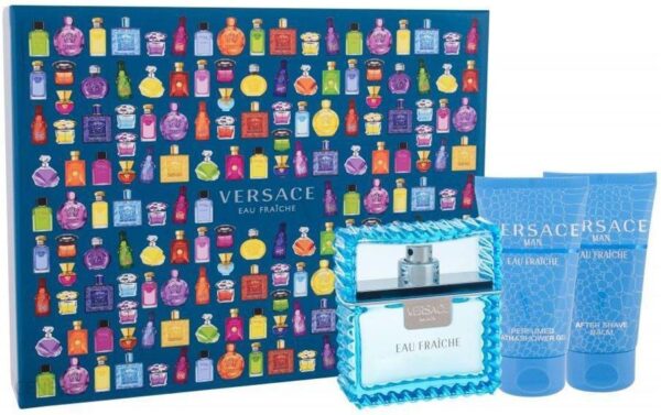 Versace Man Eau Fraiche woda toaletowa 50 ml + balsam po goleniu 50 ml + żel pod prysznic 50 ml