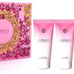 Versace Set Bright Crystal Woda Toaletowa Spray 90Ml + Woda Toaletowa 5Ml + Żel Pod Prysznic 100Ml + Balsam Do Ciała 100Ml